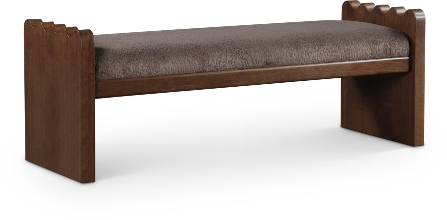 Sonia Velour Fur Fabric Upholstered Bench