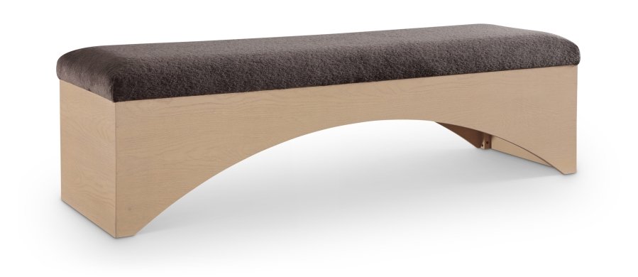 Lawson Velour Fur Fabric Upholstered Bench