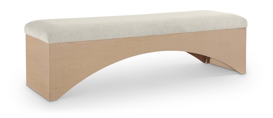 Lawson Velour Fur Fabric Upholstered Bench