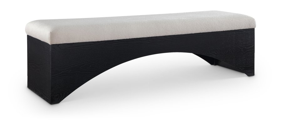 Lawson Velour Fur Fabric Upholstered Bench