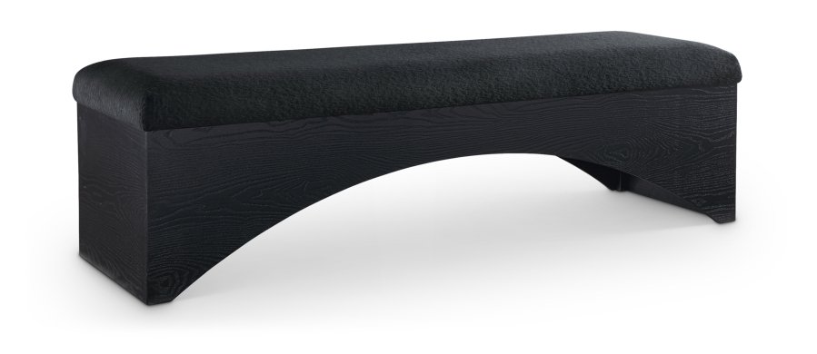 Lawson Velour Fur Fabric Upholstered Bench