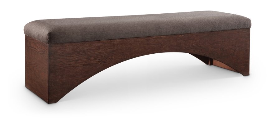Lawson Velour Fur Fabric Upholstered Bench