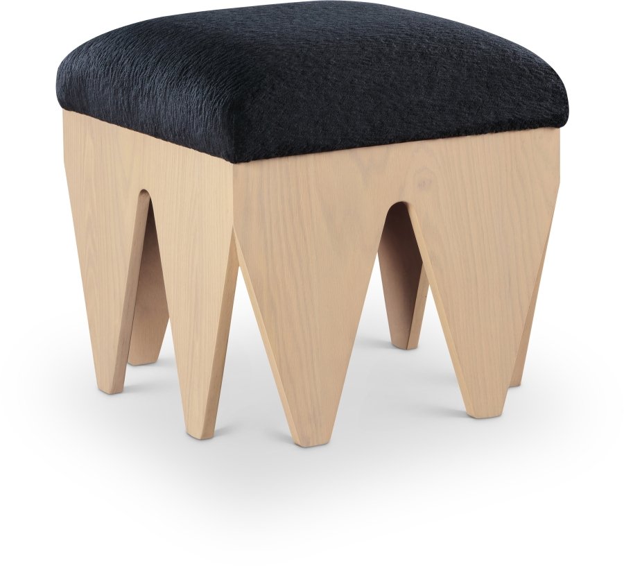 Altair Velour Fur Fabric Upholstered Bench