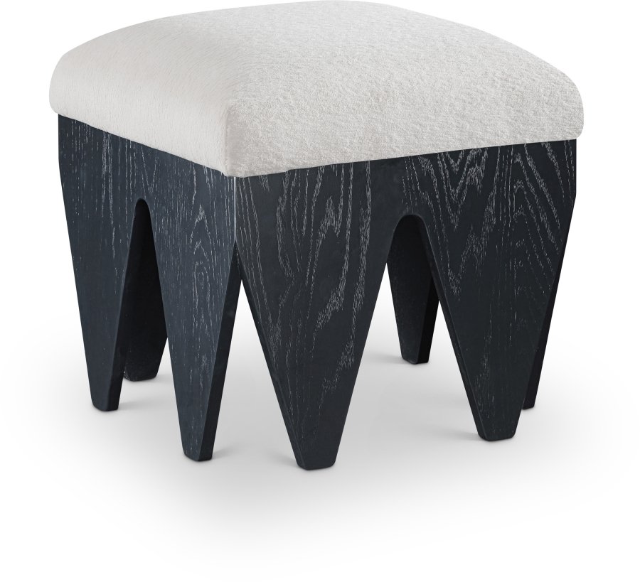 Altair Velour Fur Fabric Upholstered Bench