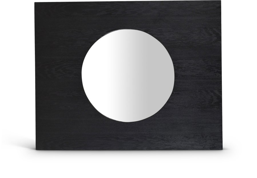 Optic Oak Wood Frame Mirror