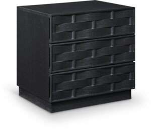 Weave Oak Veneer Nightstand
