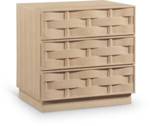 Weave Oak Veneer Nightstand