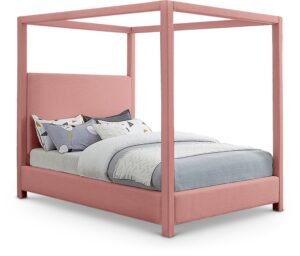Emerson Linen Textured Fabric Upholstered Bed