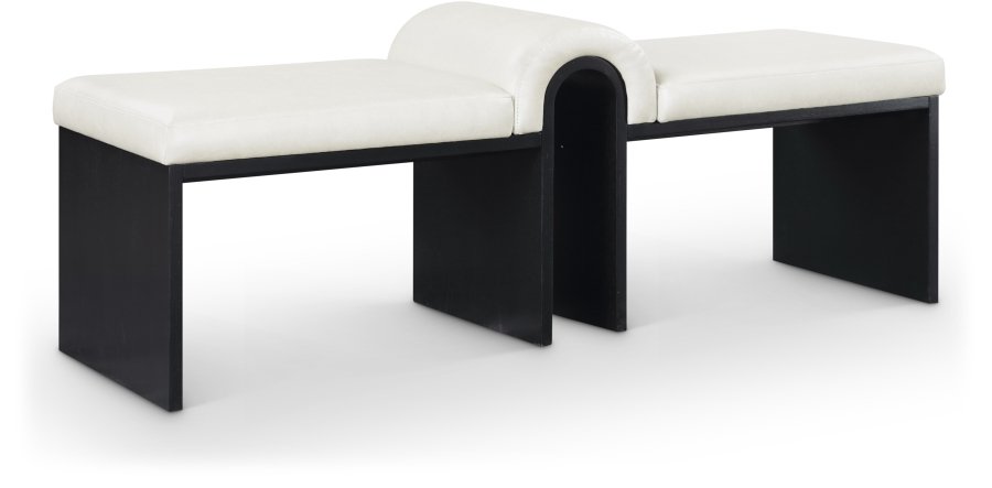 Delphine Vegan Leather Upholstered Bench