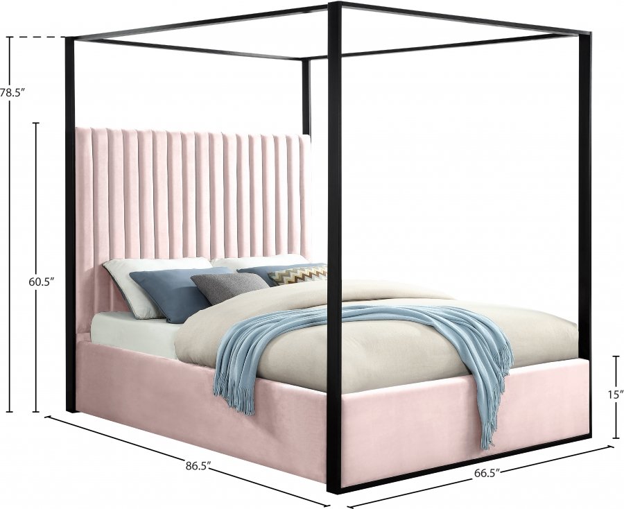 Jax Velvet Upholstered Bed - Image 5