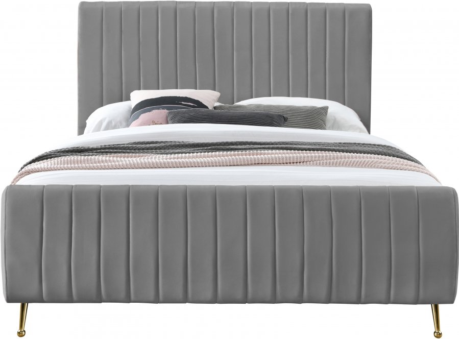 Zara Velvet Upholstered Bed - Image 3