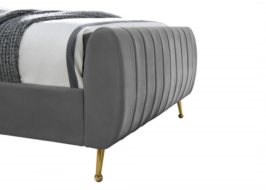 Zara Velvet Upholstered Bed - Image 6
