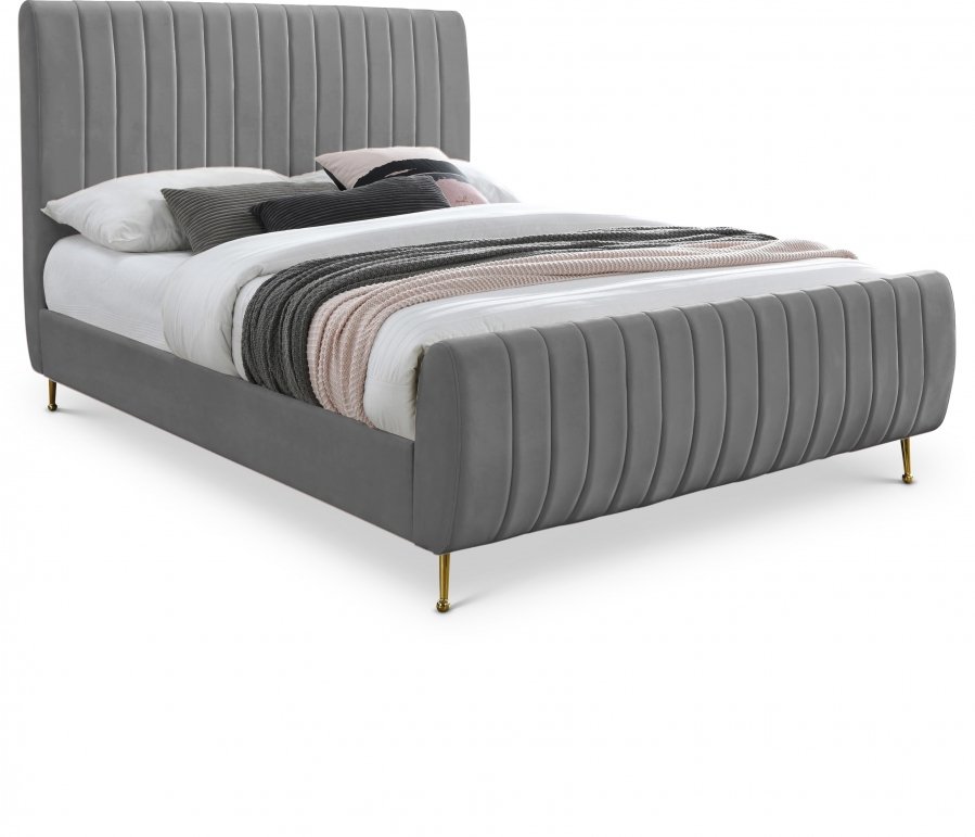 Zara Velvet Upholstered Bed