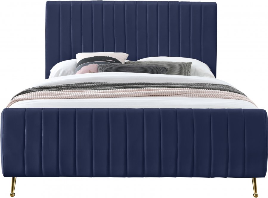 Zara Velvet Upholstered Bed - Image 3