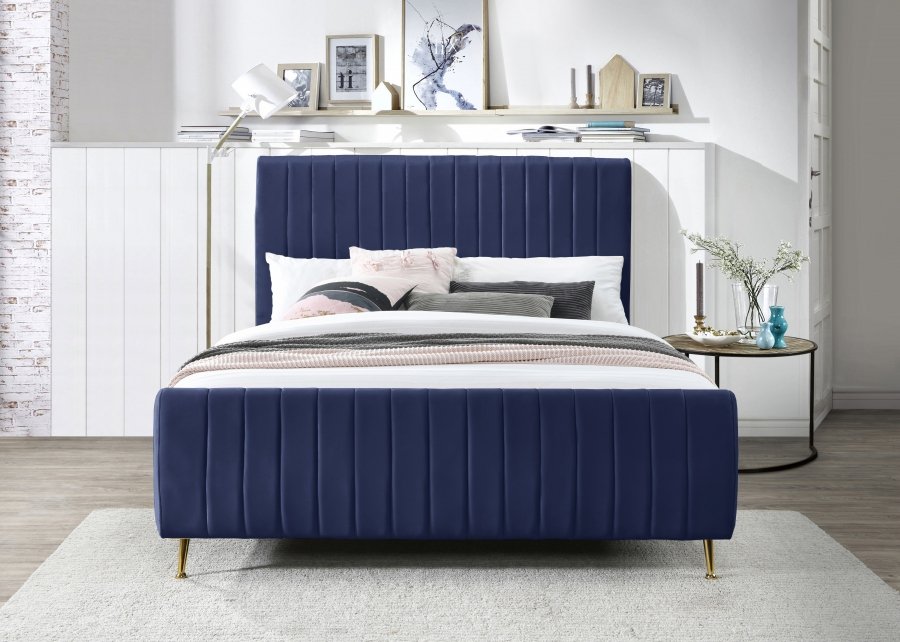 Zara Velvet Upholstered Bed - Image 4
