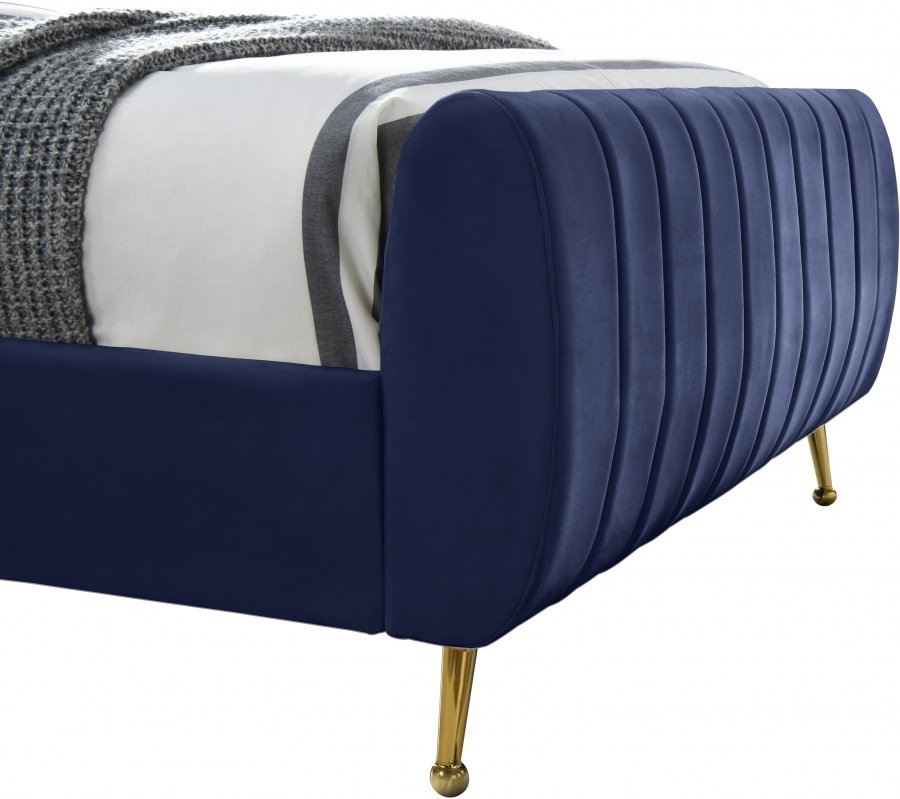 Zara Velvet Upholstered Bed - Image 6
