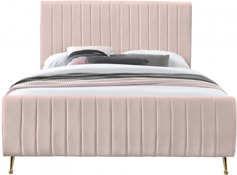 Zara Velvet Upholstered Bed - Image 3
