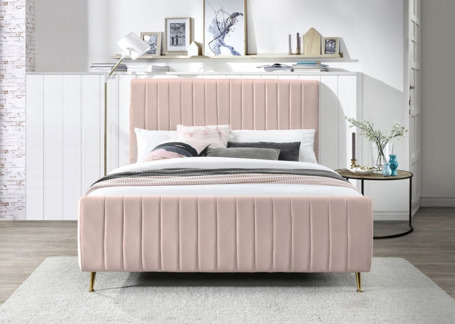 Zara Velvet Upholstered Bed - Image 4