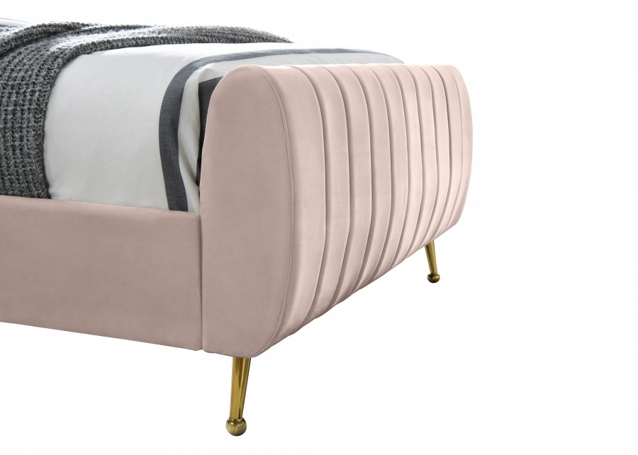Zara Velvet Upholstered Bed - Image 6