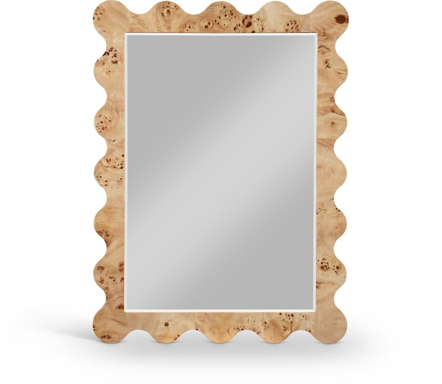 Vassa Burl Veneer Framed Mirror