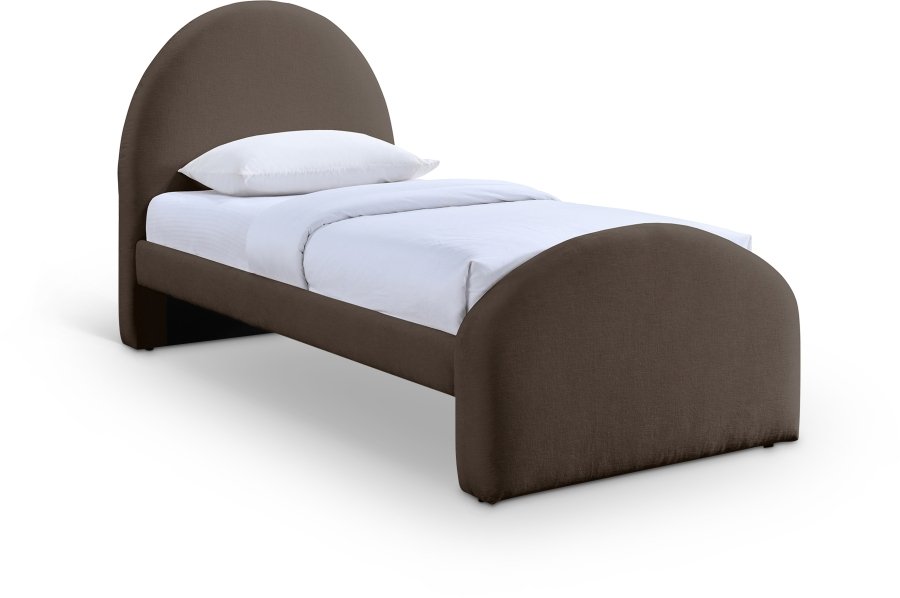 Andaz Chenille Fabric Upholstered Twin Bed