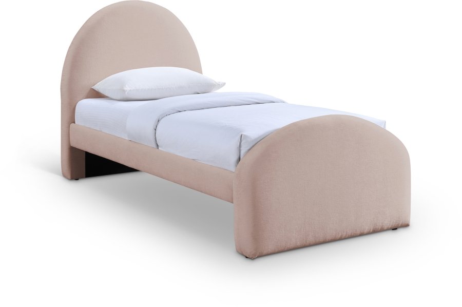 Andaz Chenille Fabric Upholstered Twin Bed