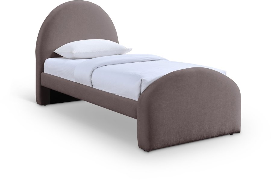 Andaz Chenille Fabric Upholstered Twin Bed