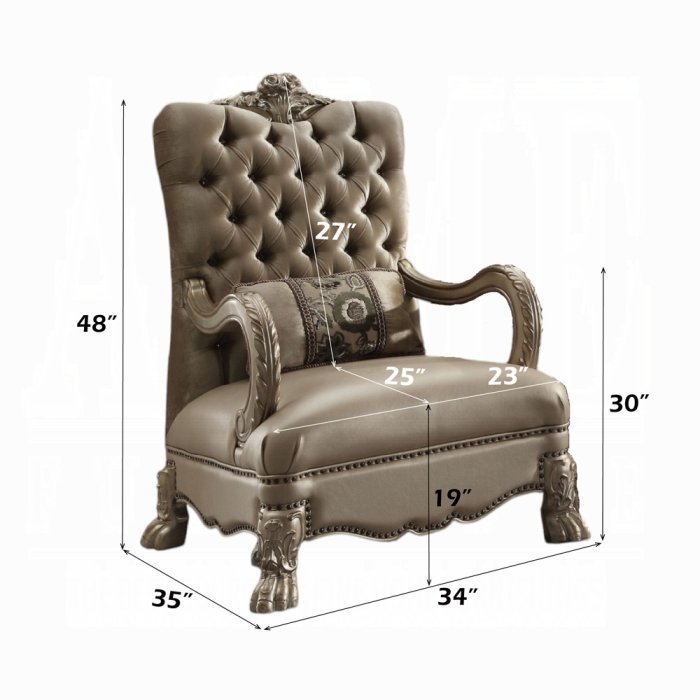 52092_dim.jpg Dresden Chair W/Pillow - Image 2