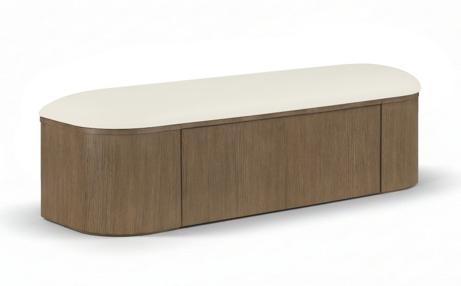 Velden Vegan Leather Upholstered Storage Bench