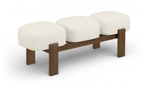 Woodcrest Vegan Leather Upholstered Bench