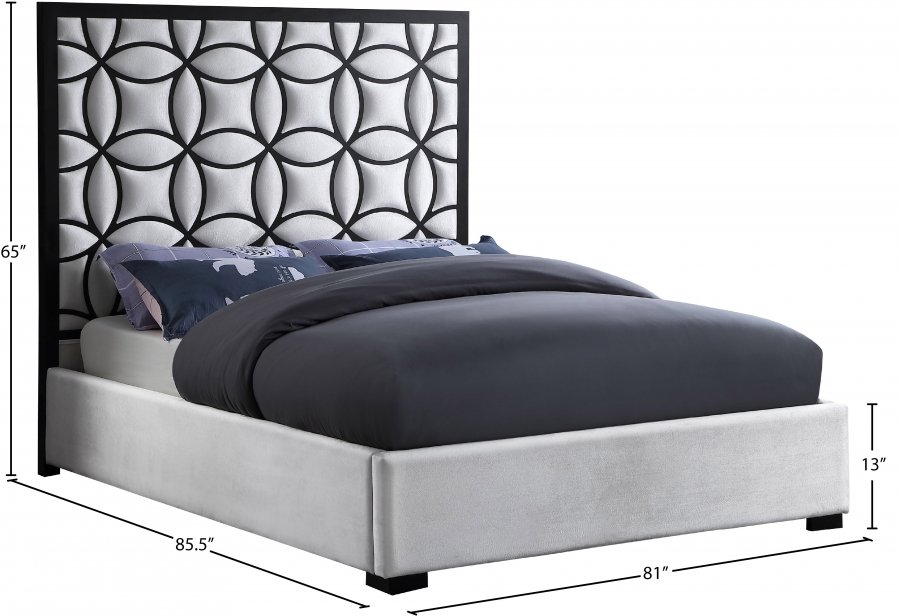 Taj Velvet Upholstered Bed - Image 6