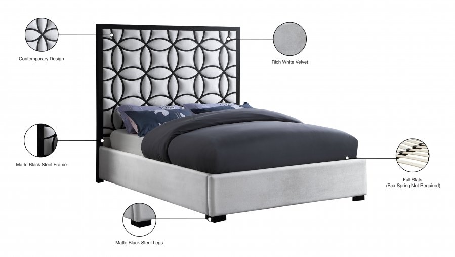 Taj Velvet Upholstered Bed - Image 7