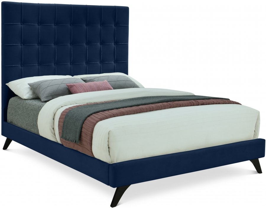 Elly Velvet Upholstered Bed