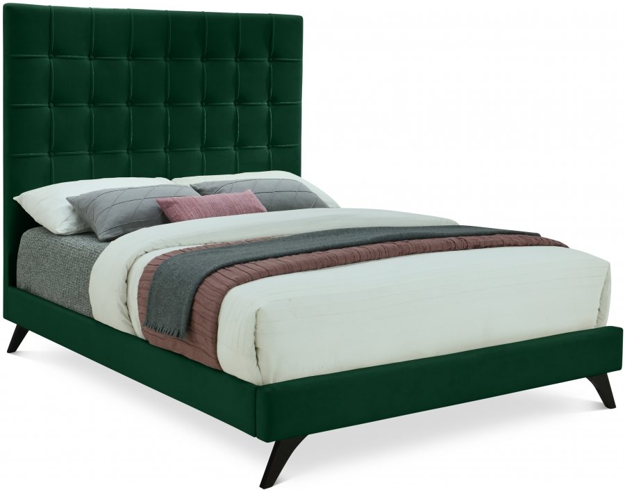 Elly Velvet Upholstered Bed