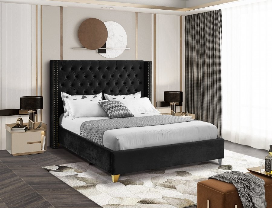 Barolo Velvet Upholstered Bed - Image 2