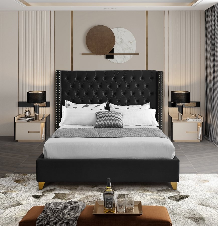 Barolo Velvet Upholstered Bed - Image 4