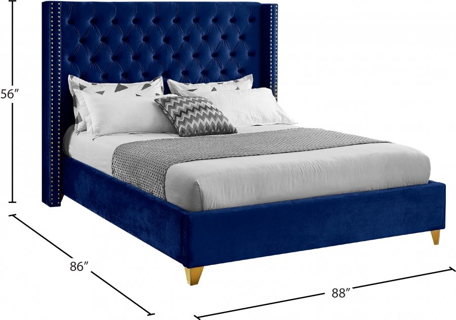Barolo Velvet Upholstered Bed - Image 8