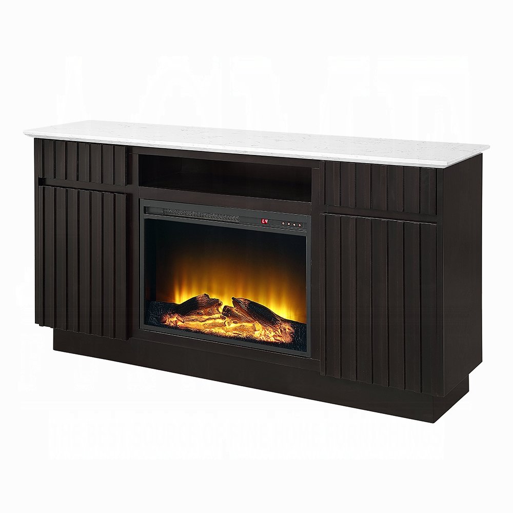 dn02718_1.jpg Jaramillo Server w/Natural Marble Top & Fireplace - Image 2